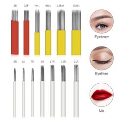 50pcs Microblading blade Tebori shading eyebrow round blade