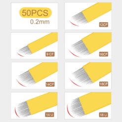 50PCS Tattoo Needles 12 pins Microblading Blades